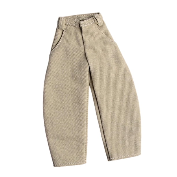 Figuras de acción 1/12 Jeans 6 pulgadas Figura masculina Pantalones Modelo Disfraz DIY Caqui