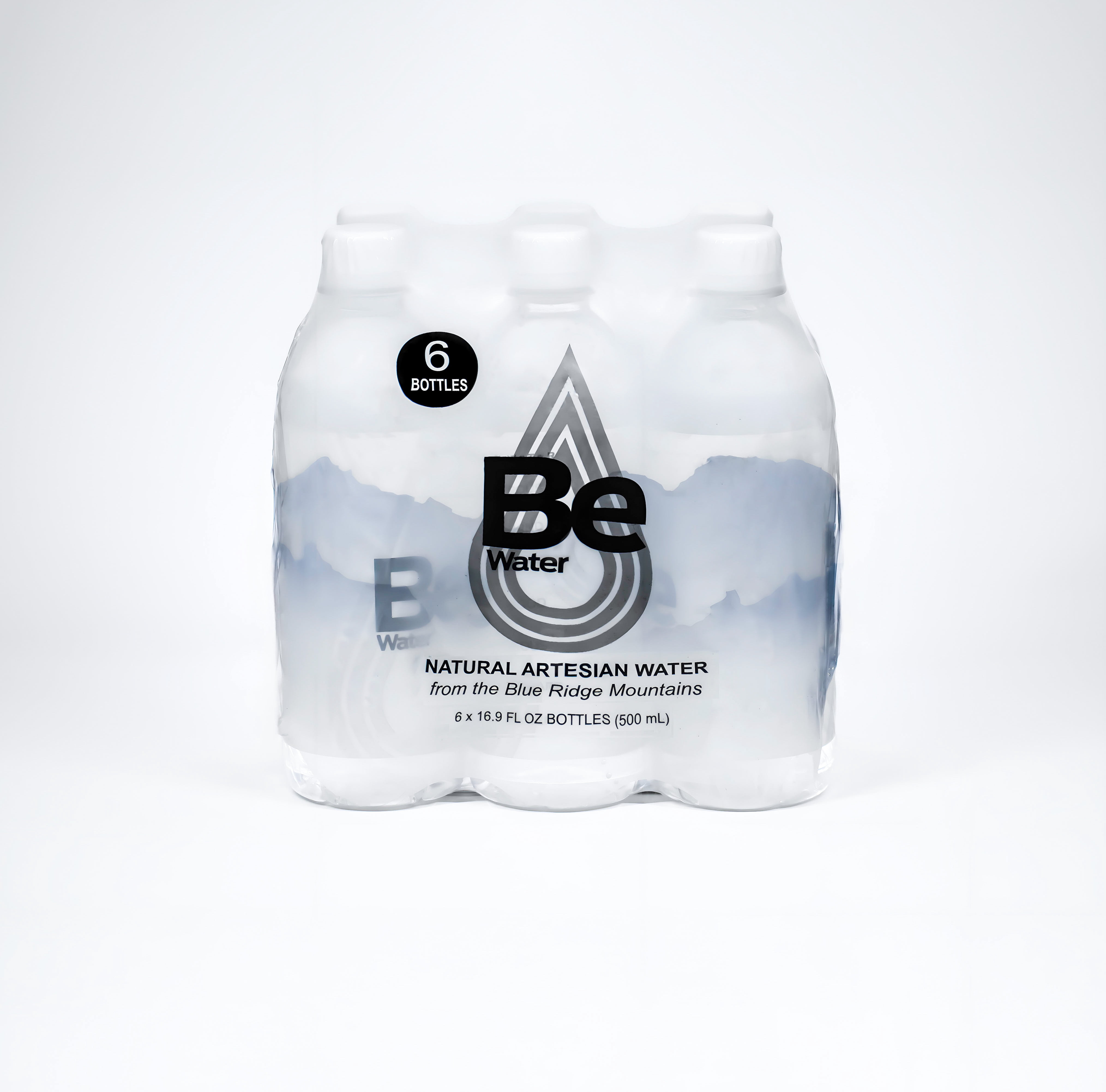 Be Water Artesian (Case of 6) Natural Alkaline North Carolina Wells & Pure Artisanal Springs - Ionized Premium Bottled Drinking BPA Free Hydration