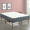Continental Sleep Sunset 13" Euro Top Hybrid Mattress & 14” Metal Platform Bed, King.