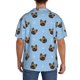 thumbnail image 3 of Fotbe french Bulldog Face Camisa Estampada de Manga Corta para Hombre, Casual de Verano, Estilo Playero, Sin Arrugas-X-Large, 3 of 5