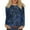 Dark Blue, variant on WTOBBY Women's Casual Floral Print Round Neck Long Sleeve T-shirt Top Fashion Wear Comfortable Soft Fabric Breathable Material Daily Outfit Stretch Fit for Versatile Use,Blue L