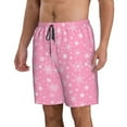 thumbnail image 2 of Logiee Snowflake pink backgrounds Print Mens Swim Trunks Quick Dry Board Shorts,Breathable Hawaii Beach Shorts Swimwear Bathing Suits-Small, 2 of 6