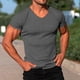 thumbnail image 1 of pstuiky camisetas de hombre, Camiseta deportiva y casual de cuello redondo de color liso para hombre. camisas casuales para hombre xxl, 1 of 6