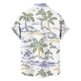 thumbnail image 5 of LIBRCLO Mens Short Sleeve Shirts Quick Dry Casual Button Down Shirts Fashion Summer Vacation Hawaiian Beach Tops Green M, 5 of 6