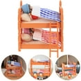 thumbnail image 3 of 1 Set Doll Bunk Bed Set Miniature Bed Decoration Doll House Furniture Model Ornament, 3 of 9