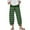 Army Green, variant on Xixinqiwan Women Pant Summer Capri Pants Soft Comfort Fashion Striped Cropped Pants Loose Fit Wide Leg Casual Capris Trousers