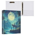 thumbnail image 3 of Iauyy PVC Round Ring Binders, 200 Page Capacity, 2 Pack，A Boy under The Moonlight, 3 of 8