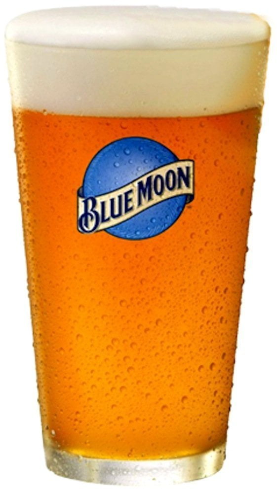 Blue Moon 16 Oz Pilsner Beer Heavy Base Glass Bar FREE SHIP 