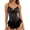 Black, variant on Women's One Piece Lace Teddy Sexy Underwire Babydoll Lingerie Bridal Honeymoon Backless Ruffled Hem Bodysuit Push-Up Bra Adjustable Straps Nightgown L