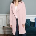 thumbnail image 2 of Lovskoo Cardigan Sweaters for Women Knit Long Sleeve Open Front Coat Solid Color Notch Lapel Oversized Winter Outerwear Tops Pink, 2 of 4