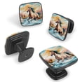thumbnail image 2 of 4 Pcs Cabinet Handle Drawer Pulls Horse Knobs with Screws Square Furniture Office Cabinet Knob Decoration, 2 of 7