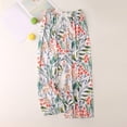 thumbnail image 2 of QYZEU Women's Clothes Casual Elastic Waist Cotton Silk Pajama Pants Thin Large Size Loose Fitting Floral Pattern Trousers Wide Leg Comfy Pants White One Size, 2 of 3