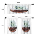 thumbnail image 4 of LALILO Kitchen Curtains and Valances Set of 3 36" Watercolor Window Treatment Tiers for Window Decor, 4 of 5