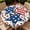 American Star Trio, variant on ARTSLION Round Outdoor Tablecloth For Up To 36in With Umbrella Hole & Zipper Waterproof Elastic Edge Fitted Table Cover Big Sunflower For Patio Picnic Party, Garden Fence Bird