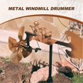 thumbnail image 2 of Drummer Windmill Handmade Metal Percussionist Figurine Rockin, 2 of 5
