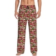 thumbnail image 2 of Lsque Red Houses Print Men's Pajama Pants, Lounge Pant - Comfortable Home Wear,Elastic Waistband, Stylish Design-Large, 2 of 9