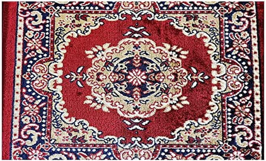 Polyester Fabric Red Meditation Prayer Mat (Approx. 24 x 24 Inch) Multi-Purpose Meditation Mat/Rug, Religious Spiritual Items, Home Aasan/Yoga/Meditation