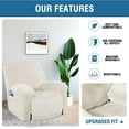 thumbnail image 4 of ATJIA Stretch Recliner Chair Covers Velvet Plush Chair Slip Covers with Arms 1-Piece Furniture Protector Couch Soft with Elastic Bottom Non Slip, 4 of 8