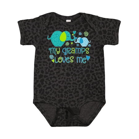 

Inktastic My Gramps Loves Me- Cute Elephants Gift Baby Boy or Baby Girl Bodysuit
