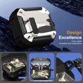 thumbnail image 5 of for Samsung Galaxy Buds 3 / Buds 3 Pro Case Cover with Keychain, Camouflage Pattern Military Grade Hard Shell Protective Armor with Lock for Galaxy Buds 3 / Buds 3 Pro Case, Front LED Visible, White, 5 of 8