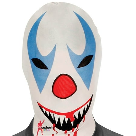 Morphsuits Adult Clown Morph Mask, White Red Blue, One Size