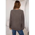 thumbnail image 5 of Arach&Cloz Women's Wool Blend Oversized Sweaters Crewneck Casual Fall Outfits Fashion Tops, 5 of 6
