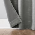 thumbnail image 5 of Archaeo Textured Linen Blend Total Blackout Grommet Top Curtain, 50"W X 63"L, Gray, 5 of 8