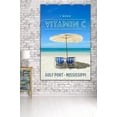 thumbnail image 3 of Gulfport, Mississippi, I Need Vitamin C, Beach Chairs and Umbrellas (36x54 Giclee Gallery Art Print, Vivid Textured Wall Decor), 3 of 3