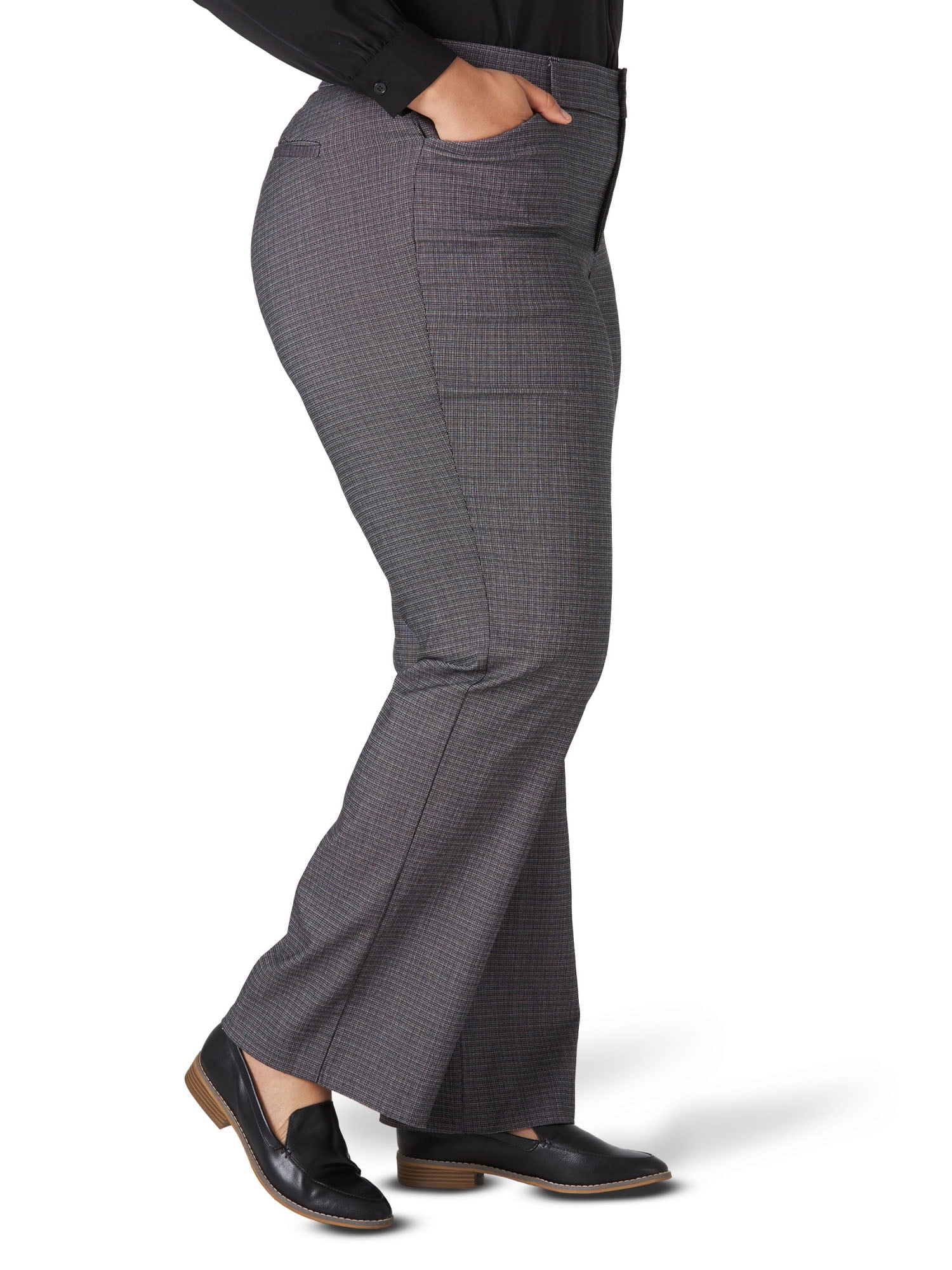 Lee Women's Plus Wrinkle Free Relaxed Fit Straight Leg Pant, Sizes 14-30