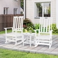 thumbnail image 4 of Aoodor Outdoor Rocking Chair, Ergonomic HDPE Rockers with All-Weather Design for Patio or Porch, White, 4 of 10