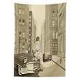 thumbnail image 3 of Ambesonne Music Tablecloth Rectangular Table Cover, Old Street of New York, 60"x90", Beige, 3 of 4