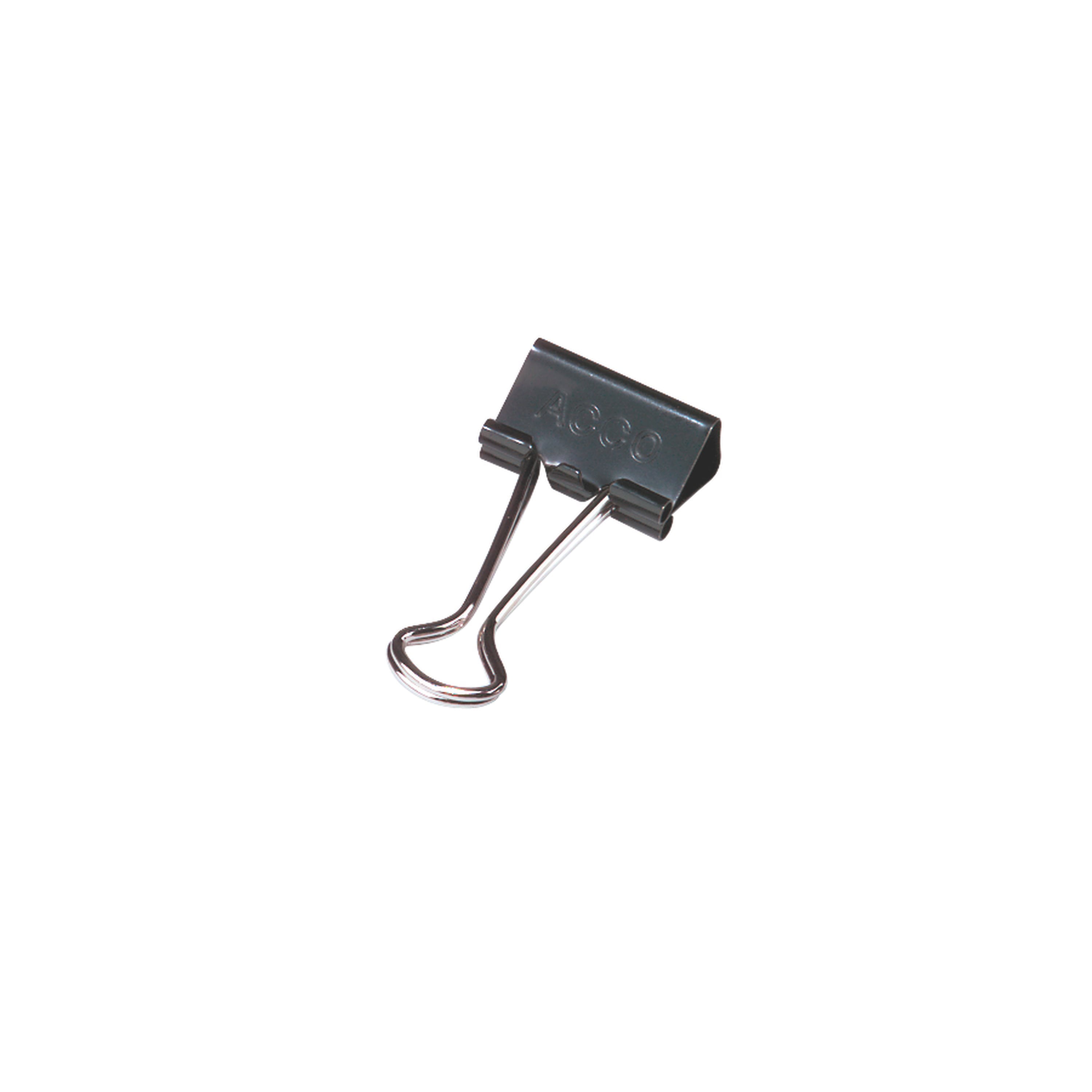 ACCO Small Binder Clips 5/16 Cap. Black/Silver 3/4w Dozen Steel Wire 