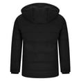 thumbnail image 6 of Brondbend Mens Winter Coats Jacket for Men Hooded Long Sleeved Zipper Pocket Outerwear Solid Color Warm Jacket Loose Fit Anniversary Tops Black, 6 of 7