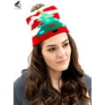 thumbnail image 3 of PULLIMORE Christmas LED Beanie Hats Santa Snowflake Snowman Light Up Knitted Cap Kids Adult Xmas Gifts, 3 of 8