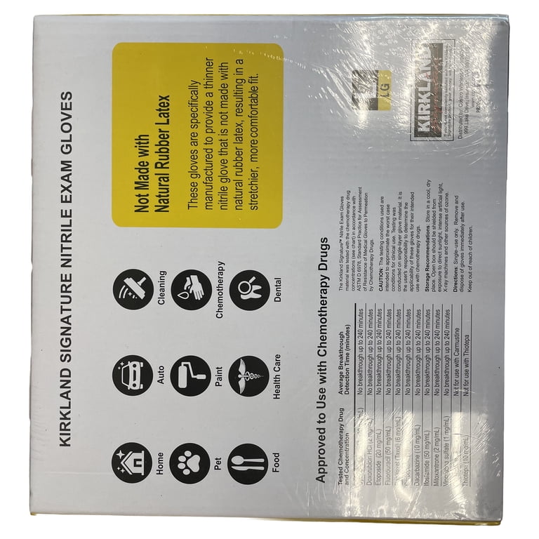 Kirkland Signature Disposable Nitrile Gloves, Large, 400 Count
