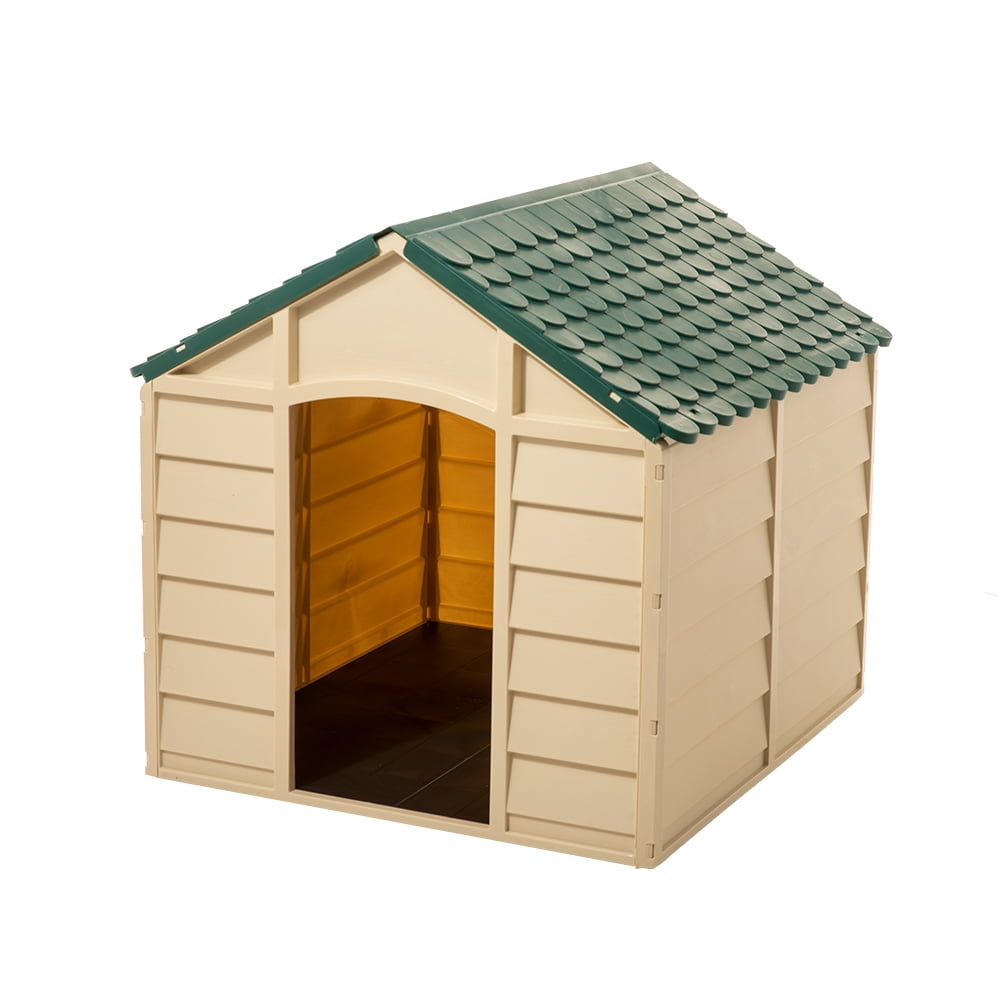 Starplast Large Dog House / Kennel, Beige Green