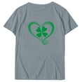thumbnail image 4 of Puntoco Short Sleeve Women Tops ,Womens St Patrick'S Day T-Shirt Love Heart Shirts Short Sleeve Valentine'S Day Crewneck Colorful Heart Graphic Tees Tops Gray 8(L), 4 of 6