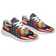thumbnail image 6 of Patriotic Rooster American flag Print Sneakers Lightweight Comfortable Running Shoes for Men Women White Size 4, 6 of 7