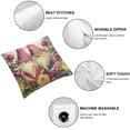 thumbnail image 6 of nygtbtfer Hello Spring Rose Flower Decorative Throw Pillow Covers  Set of 2, Bloom Floral Gnome Bike Mason Jar Porch Outdoor Home Decor, Pink Stripes Plaid Check Farmhouse Couch Cushion Case White, 6 of 7