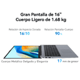 thumbnail image 2 of Laptop Huawei MateBook D 16 de 16" Intel Core i9-13900H 13ª Gen 16GB RAM 1TB SSD Intel Iris Xe Gris FreeDOS Sin Sistema, 2 of 4