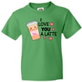 thumbnail image 3 of Inktastic I Love You a Latte with Coffee Cup Youth T-Shirt, 3 of 5