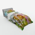 thumbnail image 3 of Ambesonne Cartoon Bedding Set 4 Pcs, Comic Savannah, Queen, Multicolor, 3 of 3