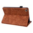 thumbnail image 3 of SaniMore Wallet Case for Lenovo Tab M10 Plus 3rd Gen 10.6 inch 2022 TB-125F/128F, PU Leather Embossed Sunflower Shockproof TPU Shell Card/Pen Holder Hand Rope Anti-slip Kickstand Tablet Cover, Brown, 3 of 14