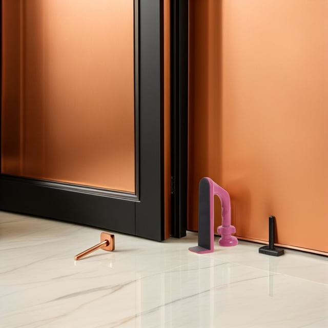unbranded Puerta Antirrobo Rosa Para Hogar Seguridad Y Viaje Fácil Instalación
