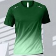 thumbnail image 3 of Camisetas para hombre Camiseta deportiva Camisetas de manga corta con degradado de secado rápido Entrenamiento al aire libre Entrenamiento de baloncesto Ropa para correr para hombre, 3 of 5