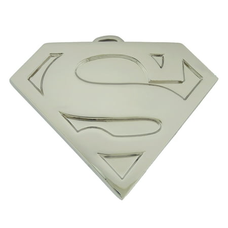 Superman Belt Buckle US American Superhero Original Costume Silver Metal Shield