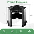 thumbnail image 2 of Jocisland 9.7x10.2x8.4 FT Black Pentagonal Storage Shed with Large PVC Windows, Heavy Duty Portable Shed with Mesh & PE Storage Pockets, Top Hooks, Patio, Lawn, Garden, 2 of 8