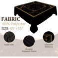 thumbnail image 4 of 55x55 Inch Tablecloth Table Cloth, Black Mahjong Tablecloth 55x55 Inch Table Covers, Stain Resistance Polyester Table Cover for Kitchen Dining Holida, 4 of 6