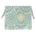 thumbnail image 2 of Jordan Manufacturing 17" x 19" Alonzo Fresco Blue and Green Medallion Rectangular Outdoor Chair Pad Seat Cushion with Ties (2 Pack), 2 of 11
