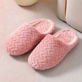 thumbnail image 2 of Aayomet Women Slippers Comfy Warm Plush Slip-On House Slipper for Winter Indoor,Red 43, 2 of 5